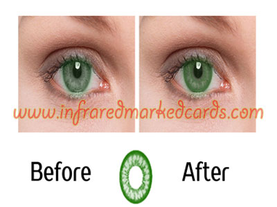Lentes de contato de infravermelhos para os olhos verdes