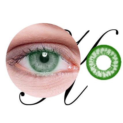 Lentes de contato de infravermelhos para os olhos verdes